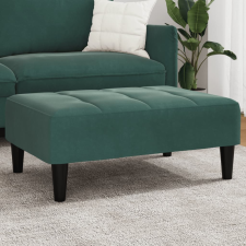 vidaXL sötétzöld bársony lábzsámoly 77x55x31 cm bútor