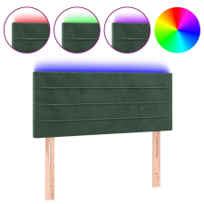 vidaXL sötétzöld bársony LED-es fejtámla 100x5x78/88 cm (3121797) ágy és ágykellék