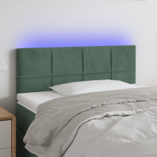vidaXL sötétzöld bársony LED-es fejtámla 80 x 5 x 78/88 cm ágy és ágykellék