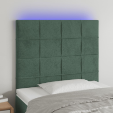 vidaXL sötétzöld bársony LED-es fejtámla 80x5x118/128 cm ágy és ágykellék