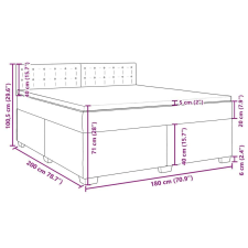 vidaXL sötétzöld bársony rugós ágy matraccal 180x200 cm ágy és ágykellék