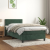 vidaXL Sötétzöld bársony rugós ágy matraccal 80 x 200 cm