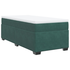 vidaXL sötétzöld bársony rugós ágy matraccal 80 x 200 cm (3285248) ágy és ágykellék