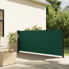 vidaXL Sötétzöld behúzható oldalsó napellenző 140 x 500 cm kerti bútor