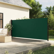 vidaXL sötétzöld behúzható oldalsó napellenző 180 x 600 cm kerti bútor