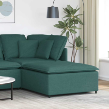 vidaXL sötétzöld moduláris kanapé lábzsámoly modul 100x100x48 cm bútor