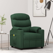 vidaXL Sötétzöld szövet (348088) masszázsfotel