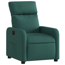 vidaXL sötétzöld szövet dönthető fotel (374171) bútor