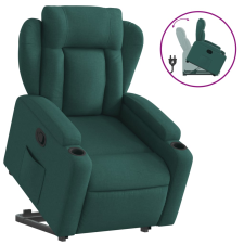 vidaXL sötétzöld szövet felállást segítő dönthető fotel (3204488) bútor