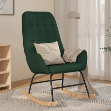 vidaXL sötétzöld szövet hintaszék bútor
