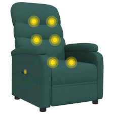 vidaXL sötétzöld szövet masszázsfotel (348305) masszázsfotel