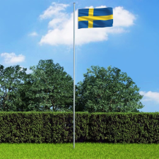vidaXL svéd zászló 90 x 150 cm dekoráció