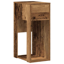 vidaXL Számítógépes toronyállvány fiókkal régi fa 30x44x74 cm (858738) íróasztal