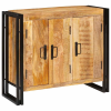 vidaXL Széf polcokkal Egyéb tárolóval ajtóval Barna 80 x 33 x 70 cm tömör mangófa