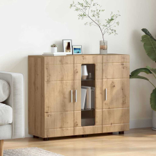 vidaXL Széf polcokkal kézműves tölgy 55.5 x 29 x 100 cm Faanyag bútor