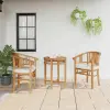 vidaXL Szék párnával 2 pcs Barna 63 x 58 x 89 cm Tömör Teakfa