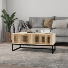 vidaXL szerelt fa és vas dohányzóasztal 80 x 40 x 35 cm bútor