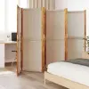 vidaXL Szobafal - 6 Panel - Bambusz - Bézs - 420x180 cm