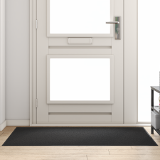 vidaXL Szögletes Lábtörlő Fekete 90x150 cm lakástextília
