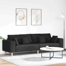 vidaXL Szövet kanapé párnával Fekete 208 cm szövet bútor