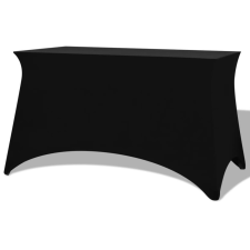 vidaXL Sztreccs asztal védőhuzat 2 db 243x76x74 cm fekete kerti bútor