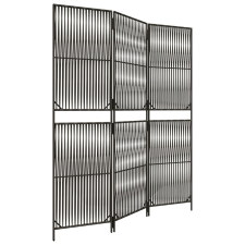 vidaXL szürke 3-paneles polyrattan térelválasztó (365374) bútor