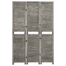 vidaXL szürke 3 paneles tömör faparaván 106,5 x 166 cm bútor