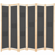  vidaXL szürke 6-paneles szövetparaván 240 x 170 x 4 cm bútor
