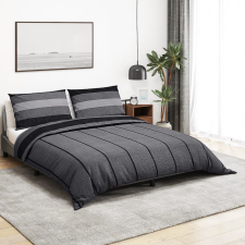 vidaXL szürke ágyneműhuzat-garnitúra 200x200 cm pamut lakástextília