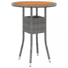 vidaXL szürke akácfa és polyrattan kerti asztal Ø60 x 75 cm kerti bútor