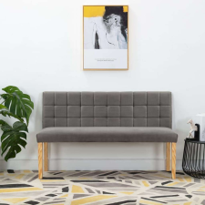 vidaXL szürke bársony pad 140 cm bútor