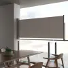 vidaXL Szürke behúzható oldalsó terasz napellenző 100 x 300 cm