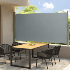 vidaXL szürke behúzható oldalsó terasznapellenző 160 x 300 cm kerti bútor