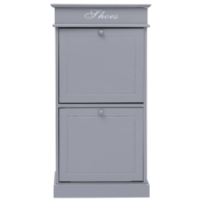 vidaXL szürke császárfa cipősszekrény 50 x 28 x 98 cm (284090) bútor