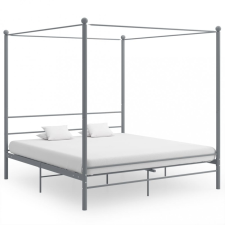 vidaXL szürke fém baldachinos ágykeret 200 x 200 cm ágy és ágykellék