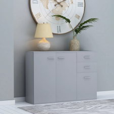 vidaXL szürke forgácslap tálalószekrény 105 x 30 x 75 cm bútor