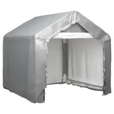 vidaXL szürke galvanizált acél tárolósátor 180 x 180 cm kerti tárolás
