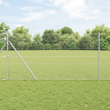 vidaXL Szürke Hatszög Kerítés 1.4x25 m Horganyzott Acél építőanyag