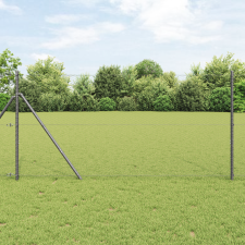 vidaXL Szürke Hatszögletű Kerítés 1.2x10 m Acél építőanyag