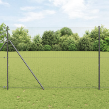 vidaXL Szürke Hatszögletű Kerítés 1.6x25 m Acél építőanyag