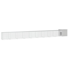vidaXL szürke horganyzott acél csirkeketrec 1000x91x100 cm haszonállat felszerelés