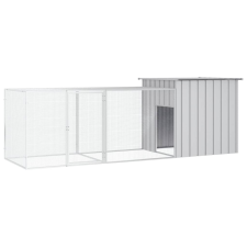 vidaXL szürke horganyzott acél csirkeketrec 300x91x100 cm haszonállat felszerelés