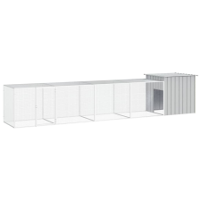 vidaXL szürke horganyzott acél csirkeketrec 500x91x100 cm haszonállat felszerelés