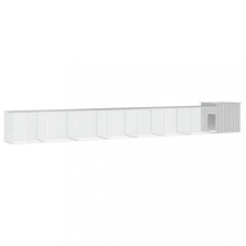 vidaXL szürke horganyzott acél csirkeketrec 800x91x100 cm haszonállat felszerelés