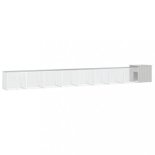 vidaXL szürke horganyzott acél csirkeketrec 900x91x100 cm haszonállat felszerelés