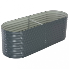 vidaXL szürke horganyzott acél kerti magaságyás 240 x 80 x 81 cm kerti tárolás