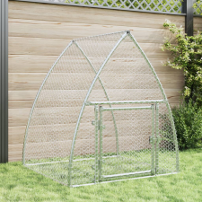 vidaXL szürke horganyzott acél nyúlketrec 100 x 105 x 120 cm ketrec, szállítóbox rágcsálóknak
