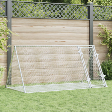 vidaXL szürke horganyzott acél nyúlketrec 200 x 105 x 91 cm ketrec, szállítóbox rágcsálóknak