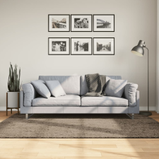vidaXL szürke hosszú szálú fényes szőnyeg 140x200 cm lakástextília