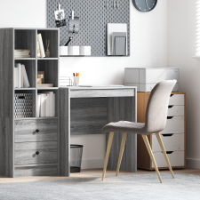 vidaXL Szürke Íróasztal Szürke sonoma Forgácslap 70 x 50 x 76 cm íróasztal